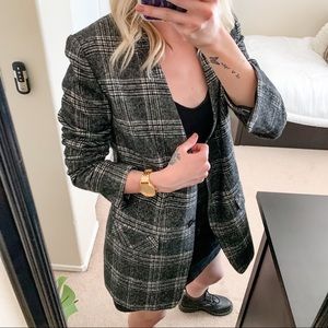 Halogen Check Longline Blazer